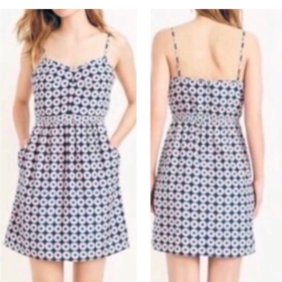 J. Crew Factory Colorful Sleeveless printed Seaside Cami Mini dress, size 0 - Picture 3 of 6